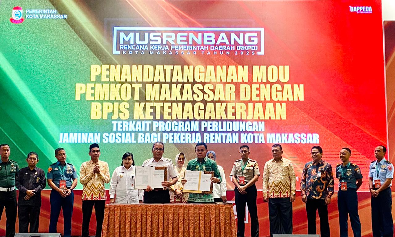 Komitmen Pemkot Makassar untuk Pekerja Rentan: Penandatanganan MoU dengan BPJS Ketenagakerjaan
