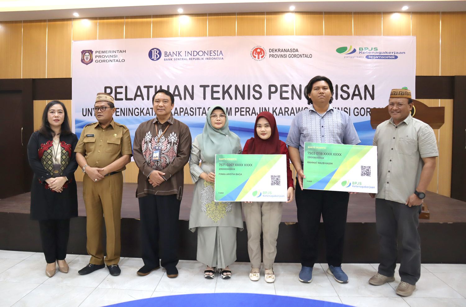 BPJS Ketenagakerjaan Gorontalo Lindungi Peserta Pelatihan Teknis Pengirisan Karawo