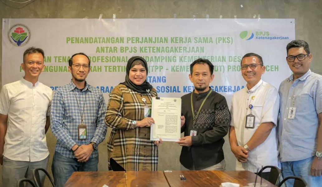 TPP Kemendes PDT Aceh terdaftar dalam program JHT BPJS Ketenagakerjaan
